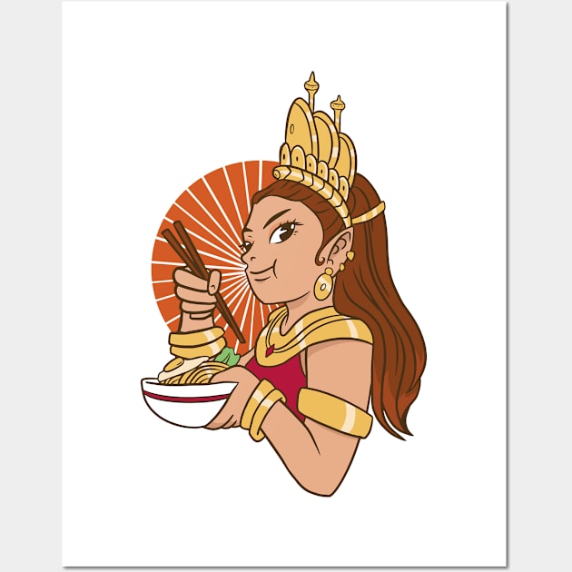 Apsara Girl P R t shirt Wall Art by LindenDesigns